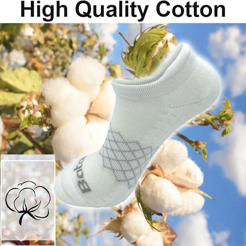 Athletic Running Ankle Socks, Low Cut Cushioned Anti-Blister Tab Sports Socks Men Women 6Pairs