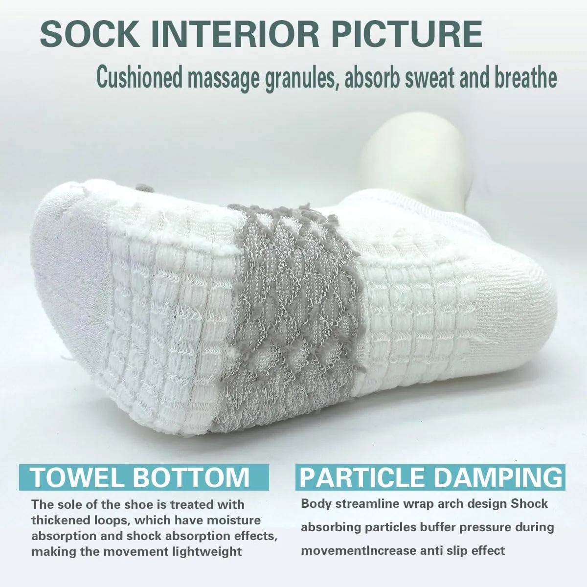 Athletic Running Ankle Socks, Low Cut Cushioned Anti-Blister Tab Sports Socks Men Women 6Pairs