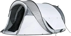 Automatic Instant Pop-Up Tents Double Layer 3-4 Person Tunnel Tent, Light Trekking and Outdoor Camping Tent Waterproof Sun Protection