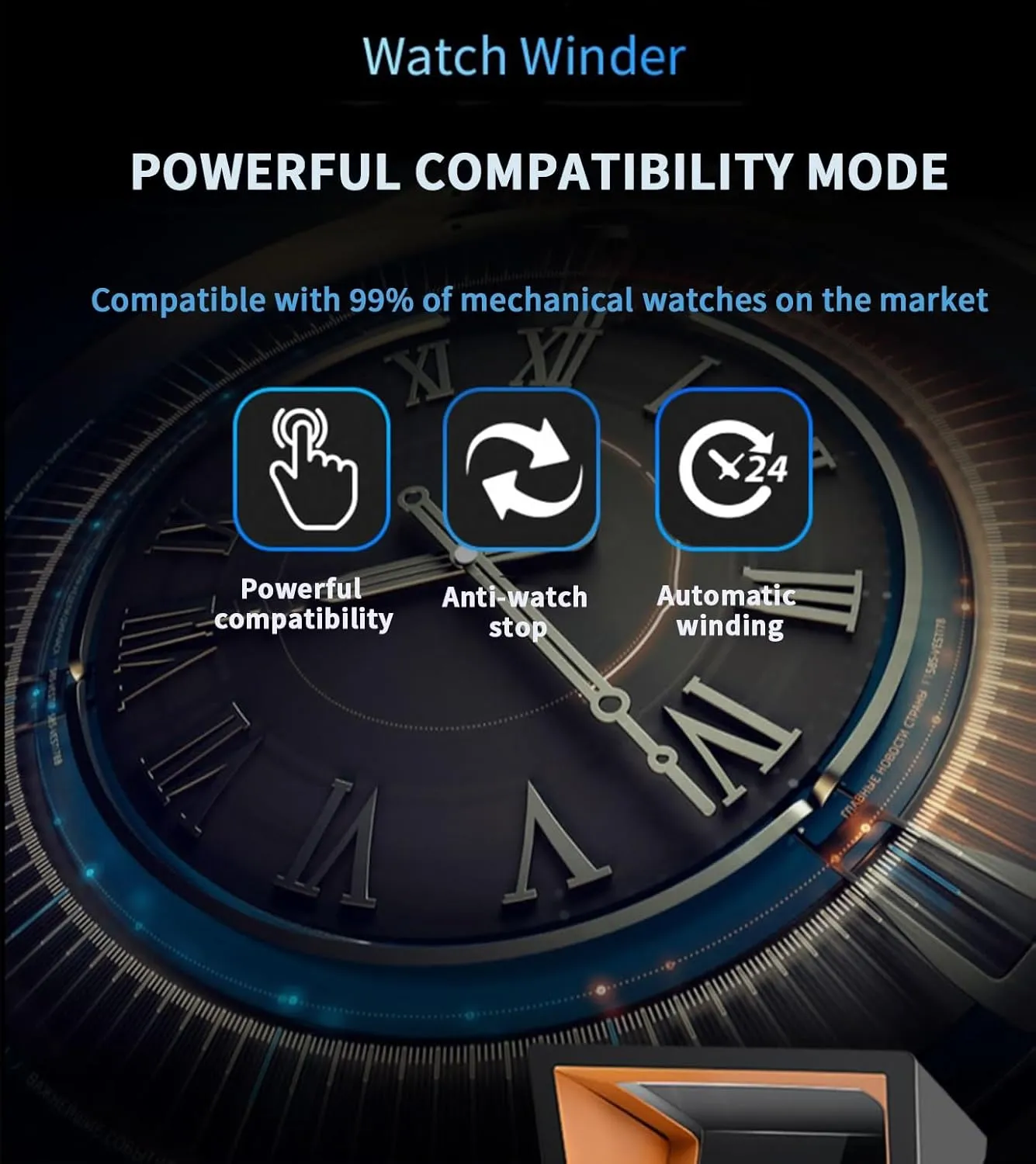 Automatic Watch Winder with 6 Winding Positions and 7 Storage Case Luxury Adjustable Watch Pillows Quiet Motor LED Light Watches Box