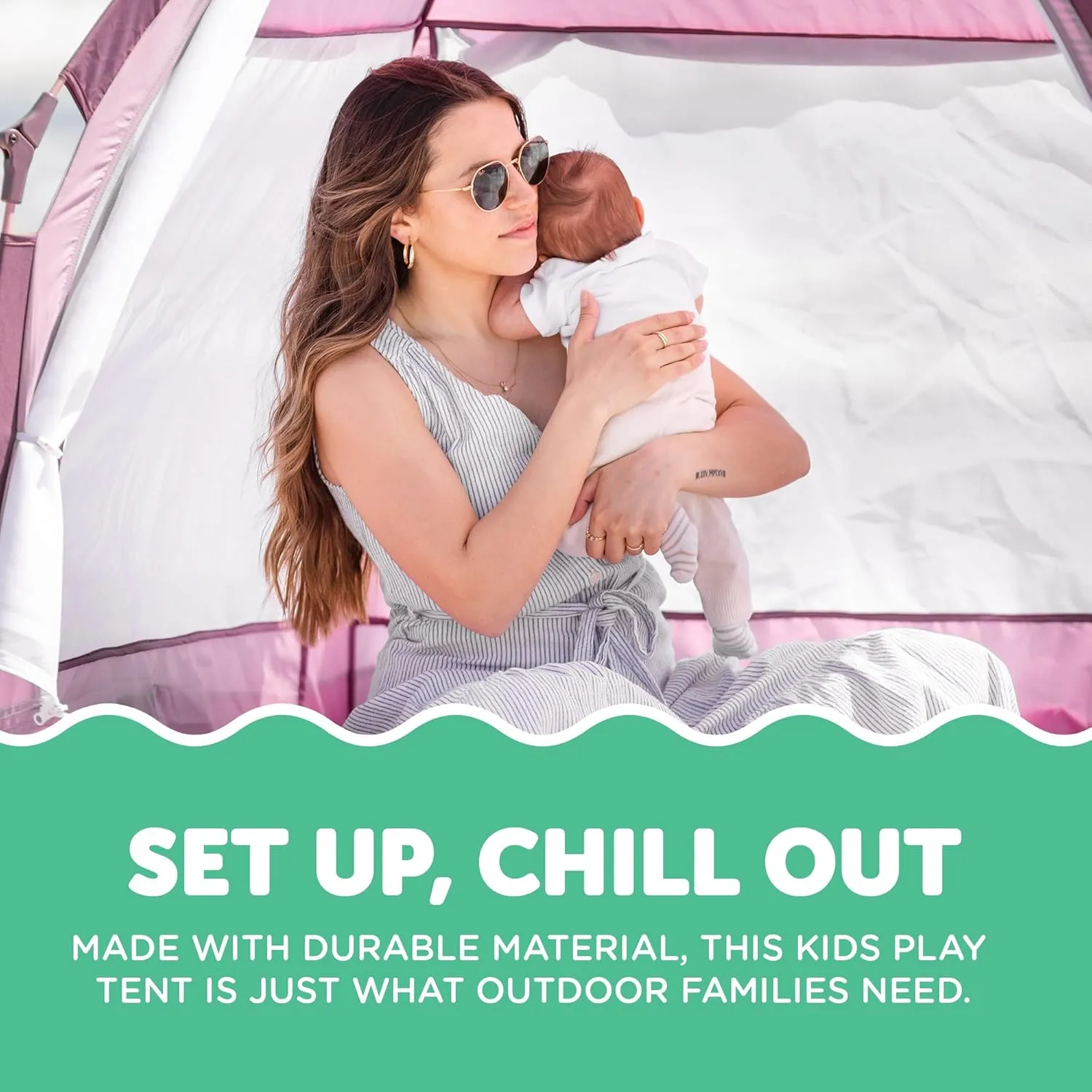 Baby Delight Go with Me Villa Portable Tent and Playard | Kids Tent and Playhouse | Indoor and Outdoor | Canyon Rose