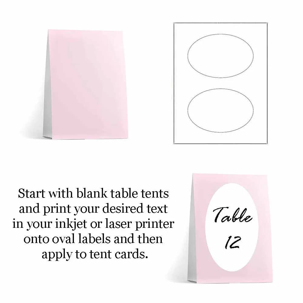 Baby Pink Table Tent Cards