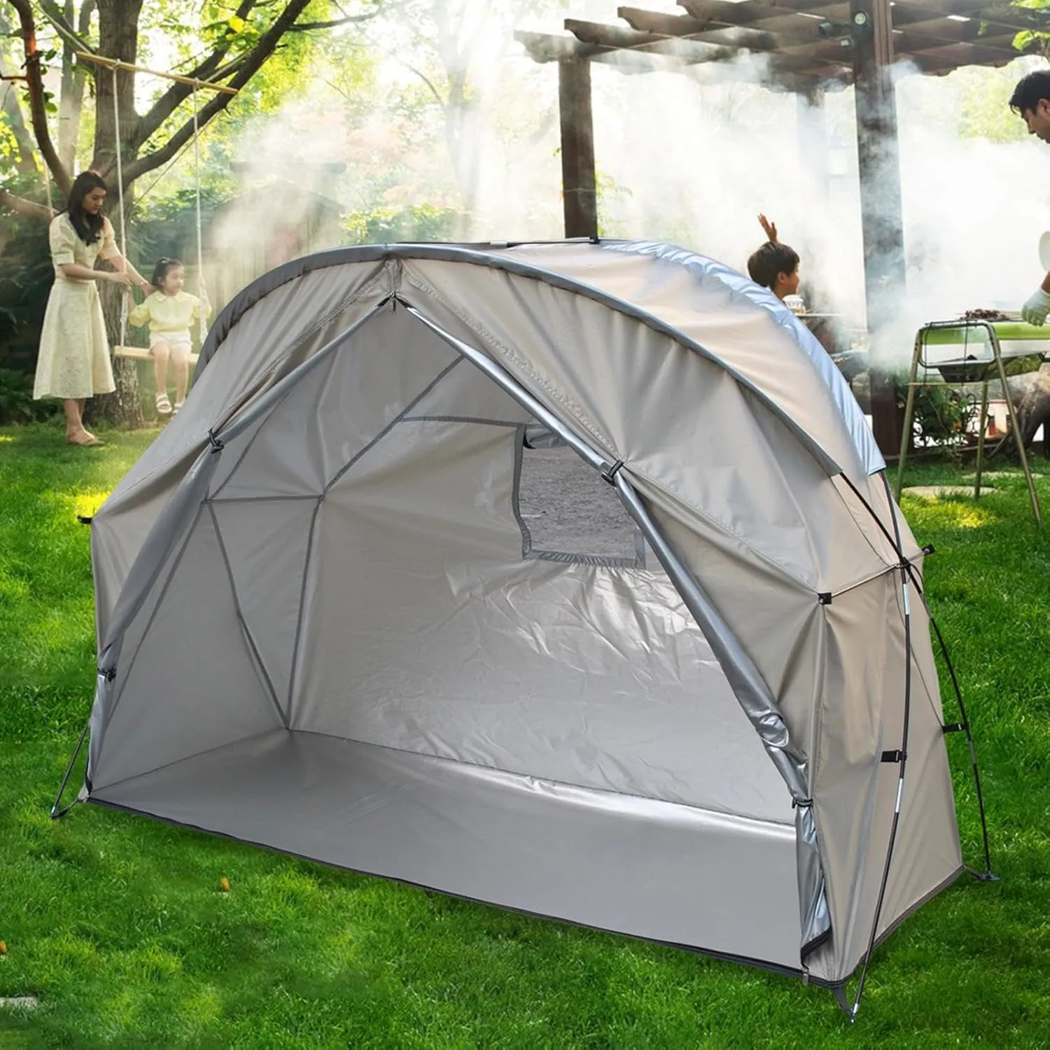 Backpacking Tent 1 Person Tent Lightweight Oxford Cloth Outdoor Equipment for Hiking Backyard Mountaineering Backpacking