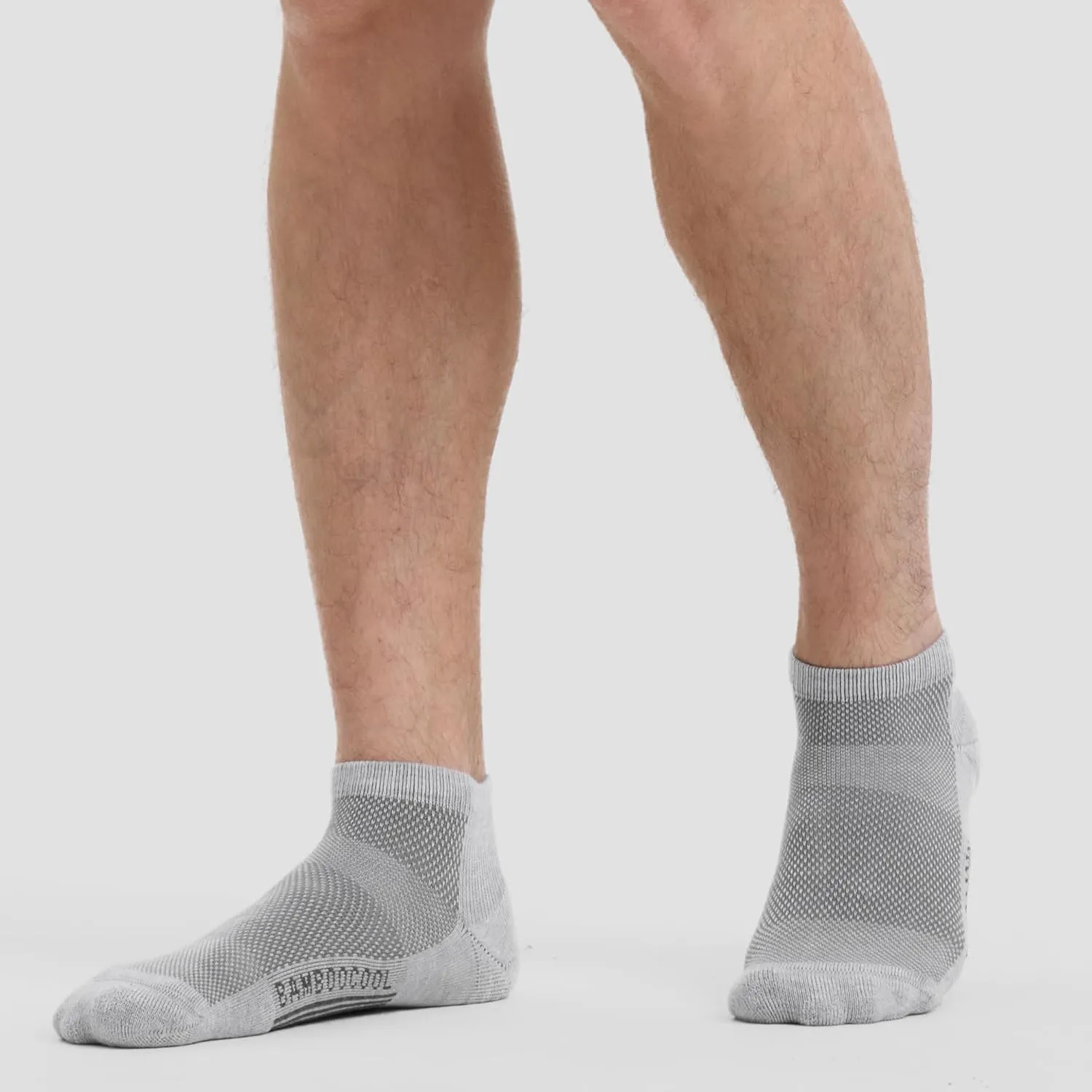 BAMBOO COOL Men's Ankle Athletic Socks Moisture Wicking Low cut Mesh Running Socks Arch Support, 8 Pairs