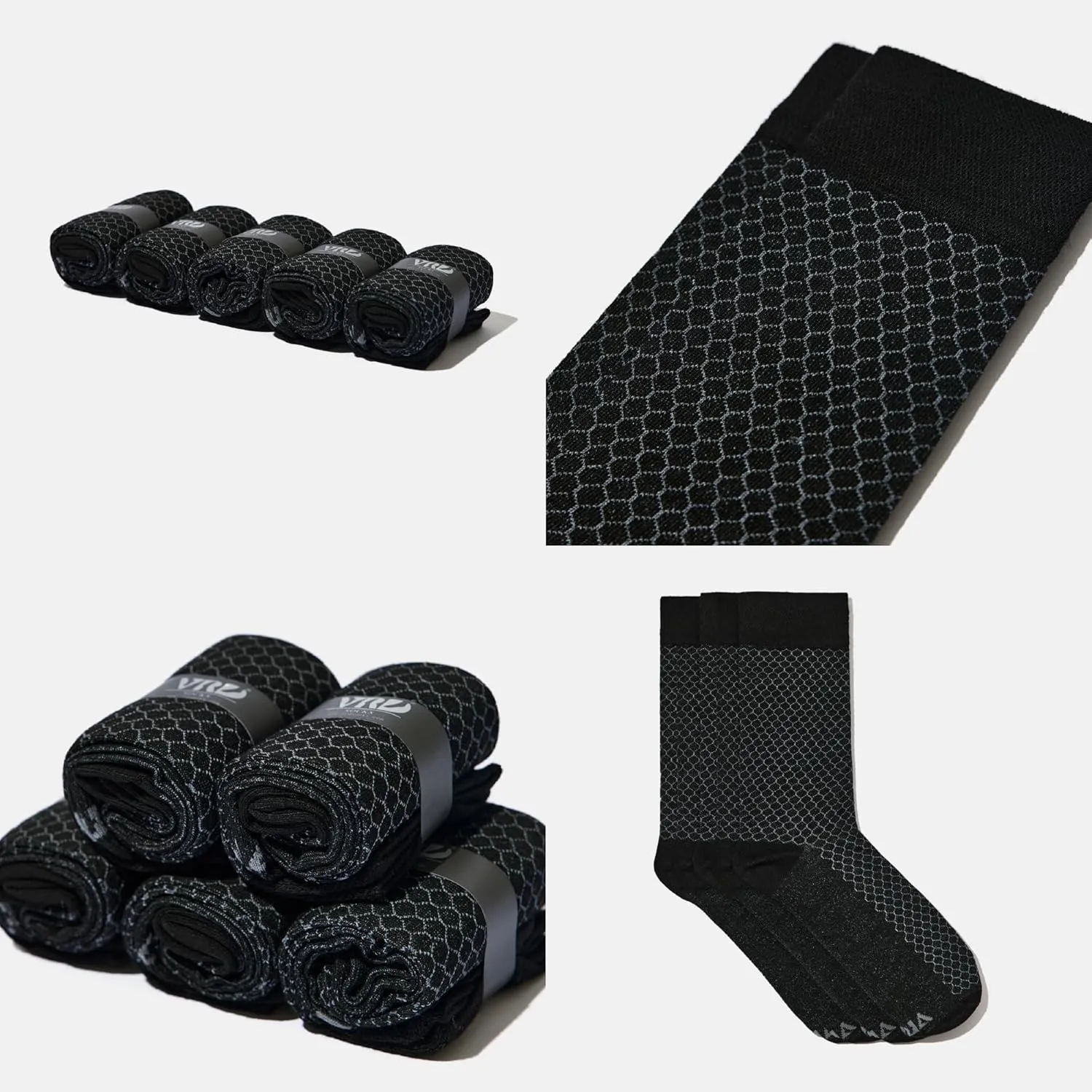 Bamboo Mens Dress Socks, Mid Calf Socks for Men, Mens Socks, 5-Pack, Mens Crew Socks, Christmas Gifts for Men Socks Size 8-13