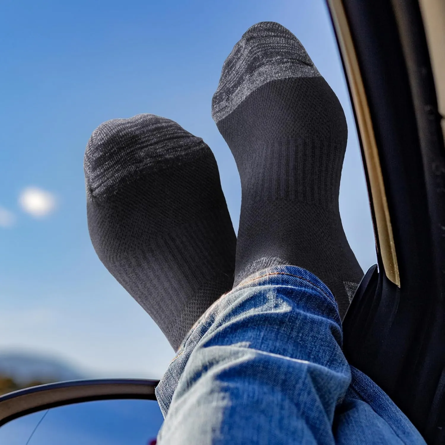 Bamboo Viscose Ankle Socks For Men, Breathable Anti-Odor Casual Everyday Athletic Low Cut Socks