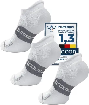 Bamboo Viscose Compression Running No Show Socks Men Coolmax Moisture Wicking Cushioned Anti-Blister Athletic Ankle