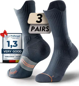 Bamboo Viscose Coolmax Crew Compression Running Socks Athletic Hiking Basketball Workout Moisture Wicking AntiBlister