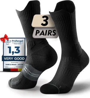 Bamboo Viscose Coolmax Crew Compression Running Socks Athletic Hiking Basketball Workout Moisture Wicking AntiBlister