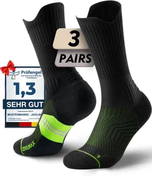 Bamboo Viscose Coolmax Crew Compression Running Socks Athletic Hiking Basketball Workout Moisture Wicking AntiBlister