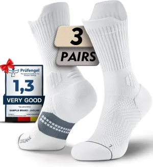 Bamboo Viscose Coolmax Crew Compression Running Socks Athletic Hiking Basketball Workout Moisture Wicking AntiBlister
