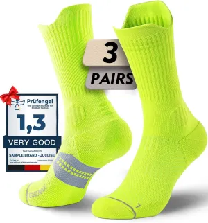 Bamboo Viscose Coolmax Crew Compression Running Socks Athletic Hiking Workout Moisture Wicking