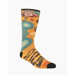 Bamboozld  Sock -  Native Australian Rainbow Serpent Sun 2 - 8