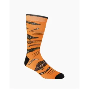 Bamboozld  Sock - Womens Native Australian Barramundi Orange 2 - 8