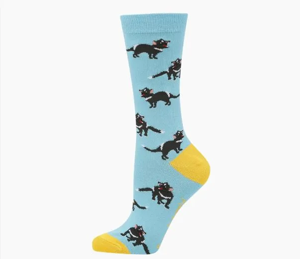 Bamboozld Womens Sock Tassie Devil (Seafoam) Size 2-8