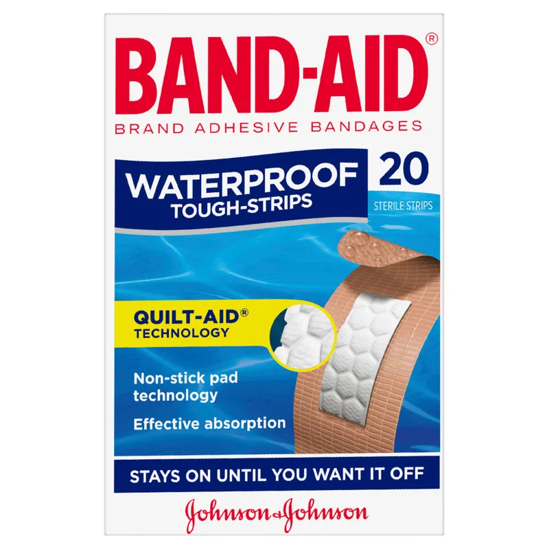 Band Aid Waterproof Tough Strips 20 Pack