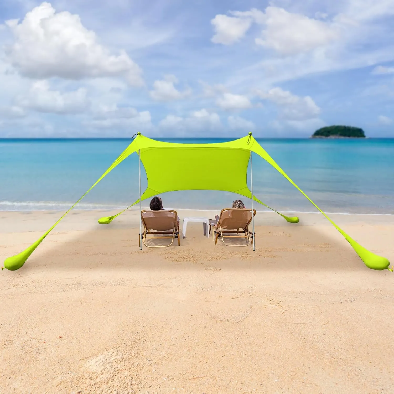 Beach Tent, Modern Beach Stretch Outdoor Tent for Camping (Green)