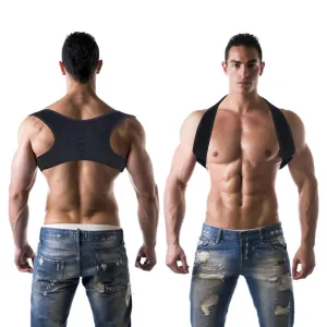 Black Posture Corrector for Men & Women - Adjustable Back Brace for Upper Back Pain Relief, Posture Support for Adults & Teens, Comfortable Posture Corrector for Office,Children's posture correction