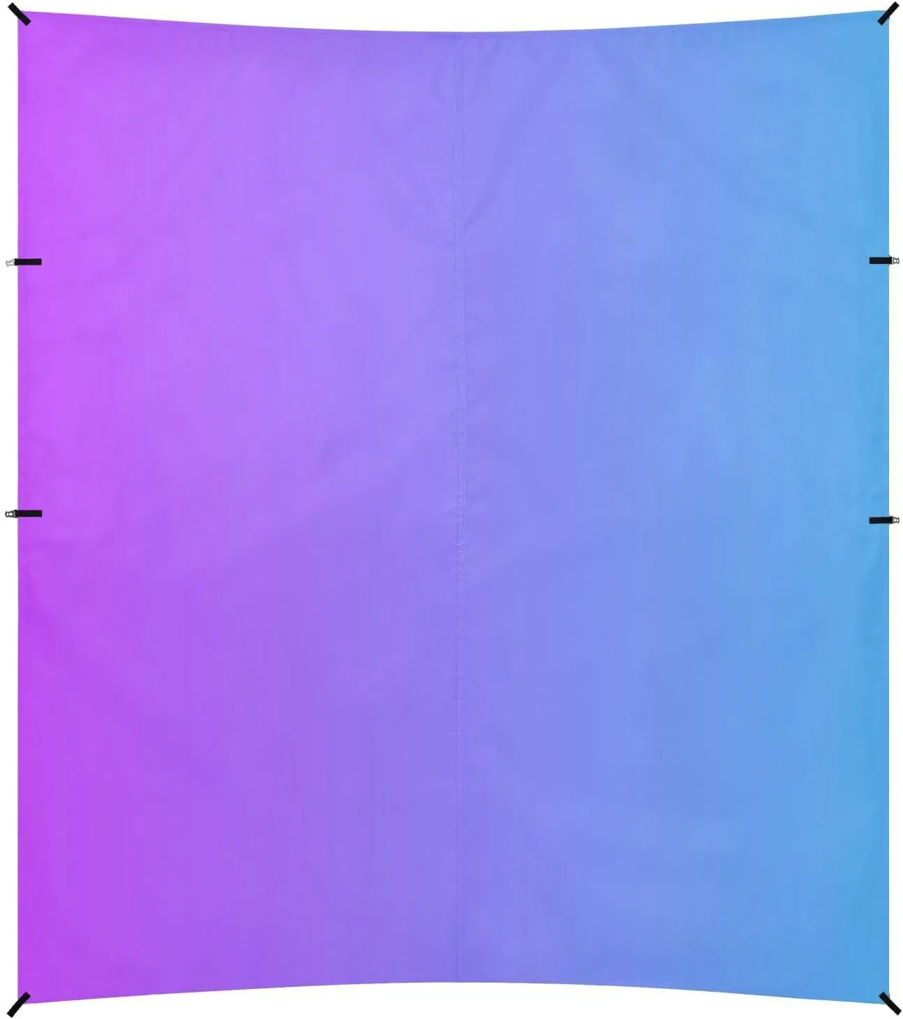 Blue Purple Gradient Foldable Beach Tent UPF50  Easy Setup Shade Sun Shelter with Sand Shovel for Camping, Picnics, Backyard