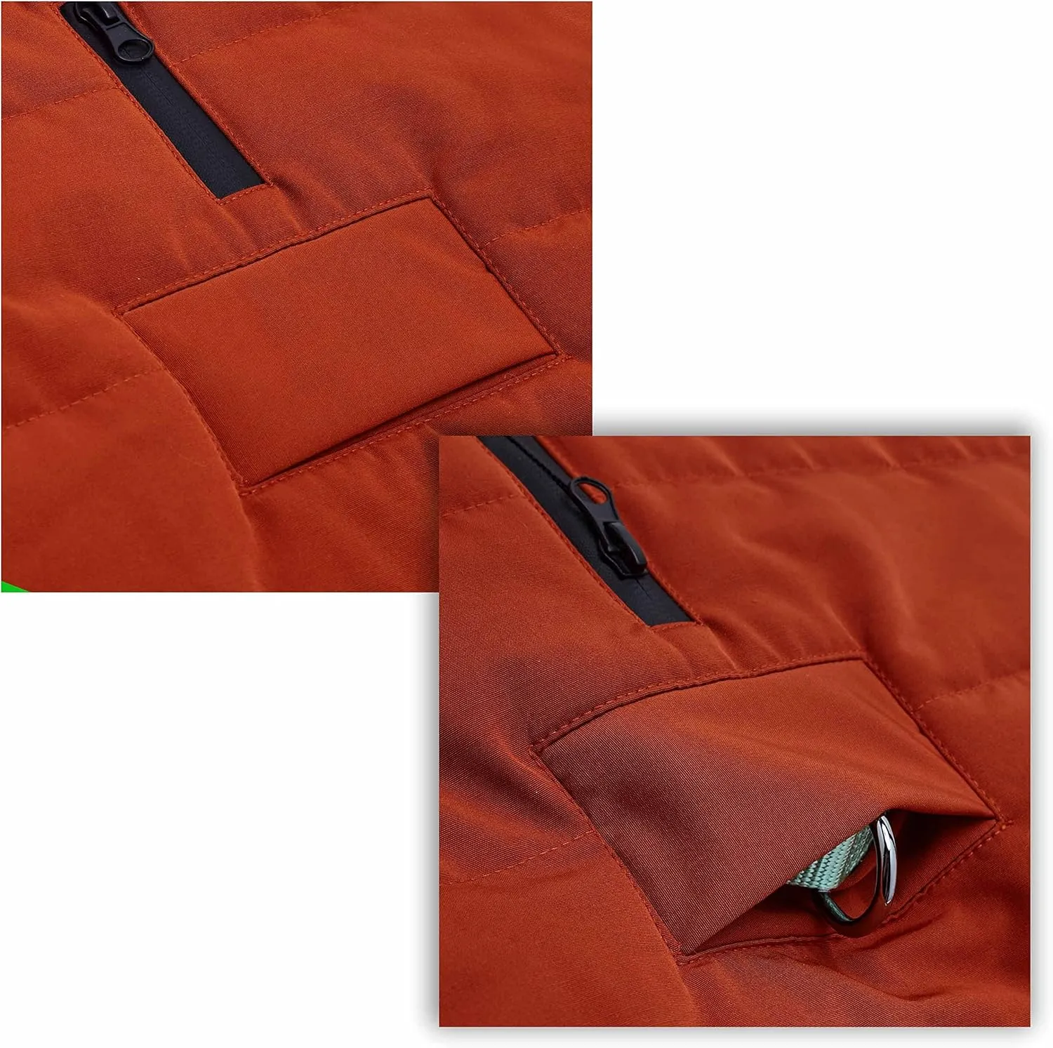 Blueberry Pet Dog Winter Coat - Cozy Quilted Rusty Orange Puffer Jacket, Windproof & Waterproof, Warm Dog Jacket for Small Dogs - 13 3/4" Back Length, Medium Dog Coat, Stylish Winter Gear