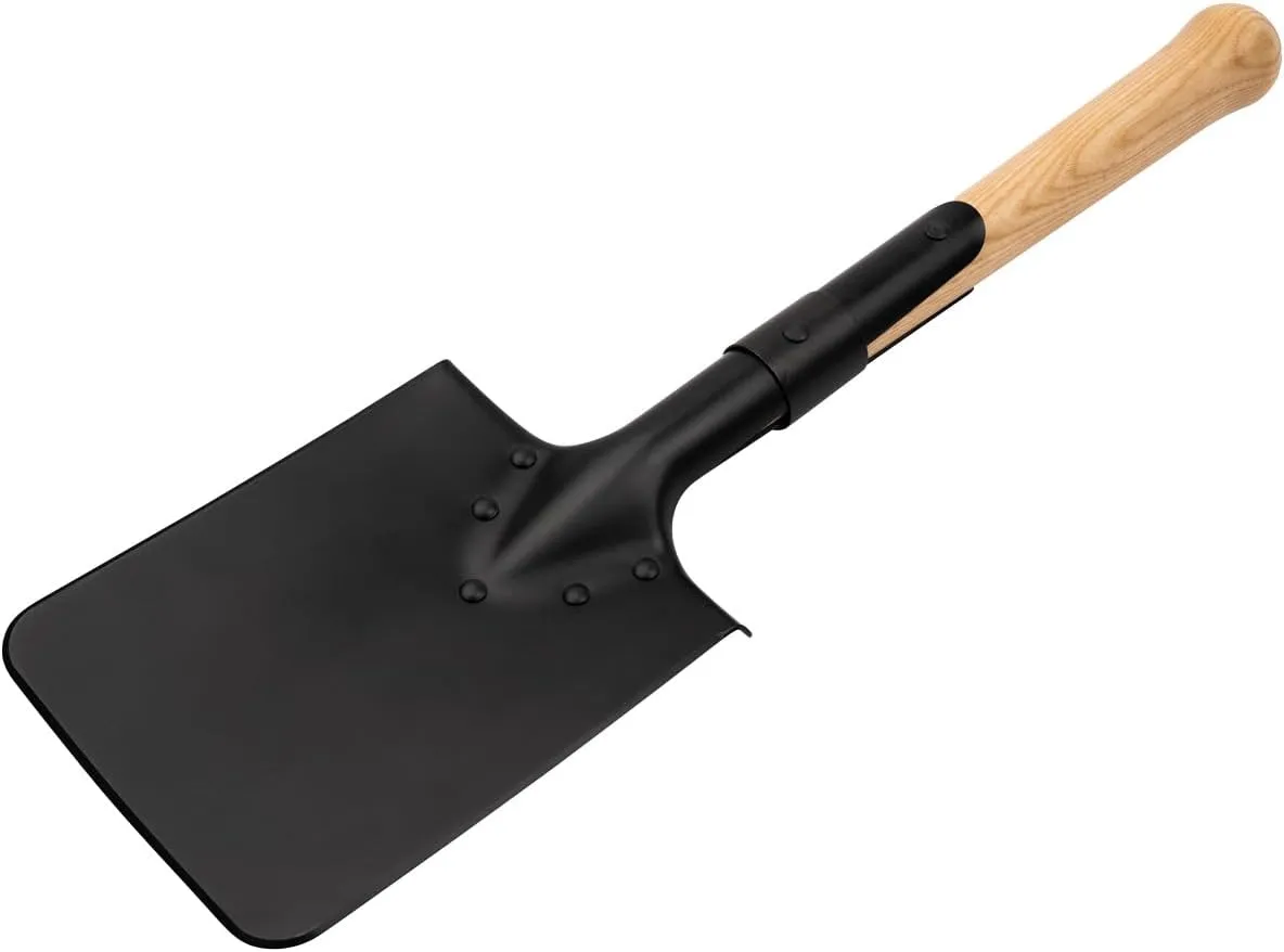 Boker Plus® Shovel M1874 - German Field Spade with Wooden Handle - Army Short Spade Based on Historic Pioneer Spade - Short Outdoor Shovel with Bag for bushcraft, Camping and Survival Equipment