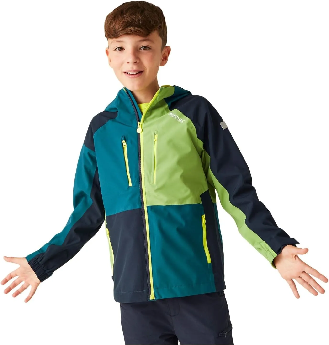 Boy's Regatta Kids' Highton V Waterproof JacketRegatta Boys Highton V Full Zip Waterproof Jacket