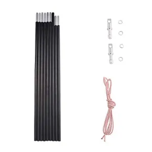 BRILLIANCE4U Tent Poles 12ft 8.5mm, Fits Female and Male Ends Tent, 7001 T6 Heated Aluminum Tent Pole Repair Kit, Lightweight Tent Poles Replacement, Outer Diameter 0.33”1 Pole Pack