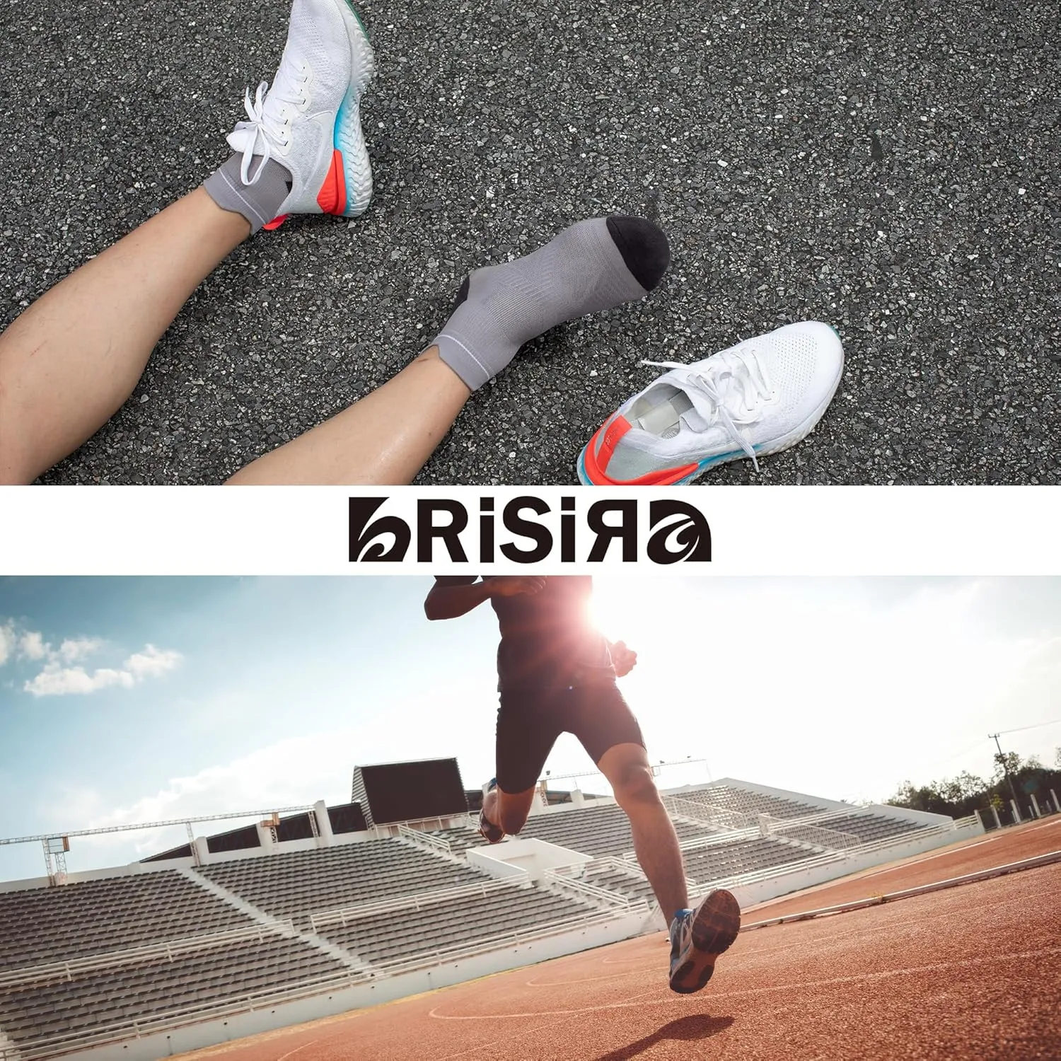 BRISIRA Bamboo Viscose Compression High Ankle Socks Men Women Cushioned Anti Blister HIking Golf Arch Support Running Socks