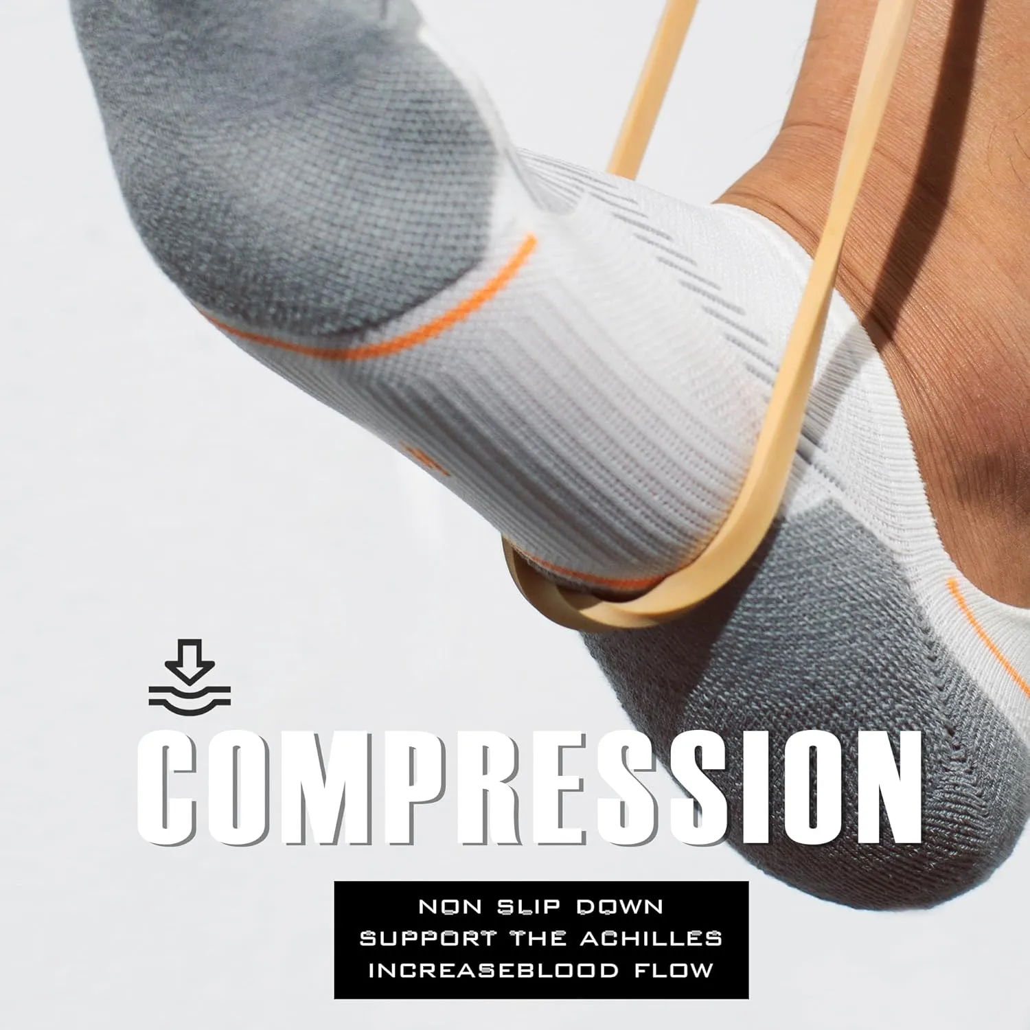BRISIRA Bamboo Viscose Compression No Show Socks Men Athletic Running Extra Cushion Moisture Wicking No Blister Sport Low Cut