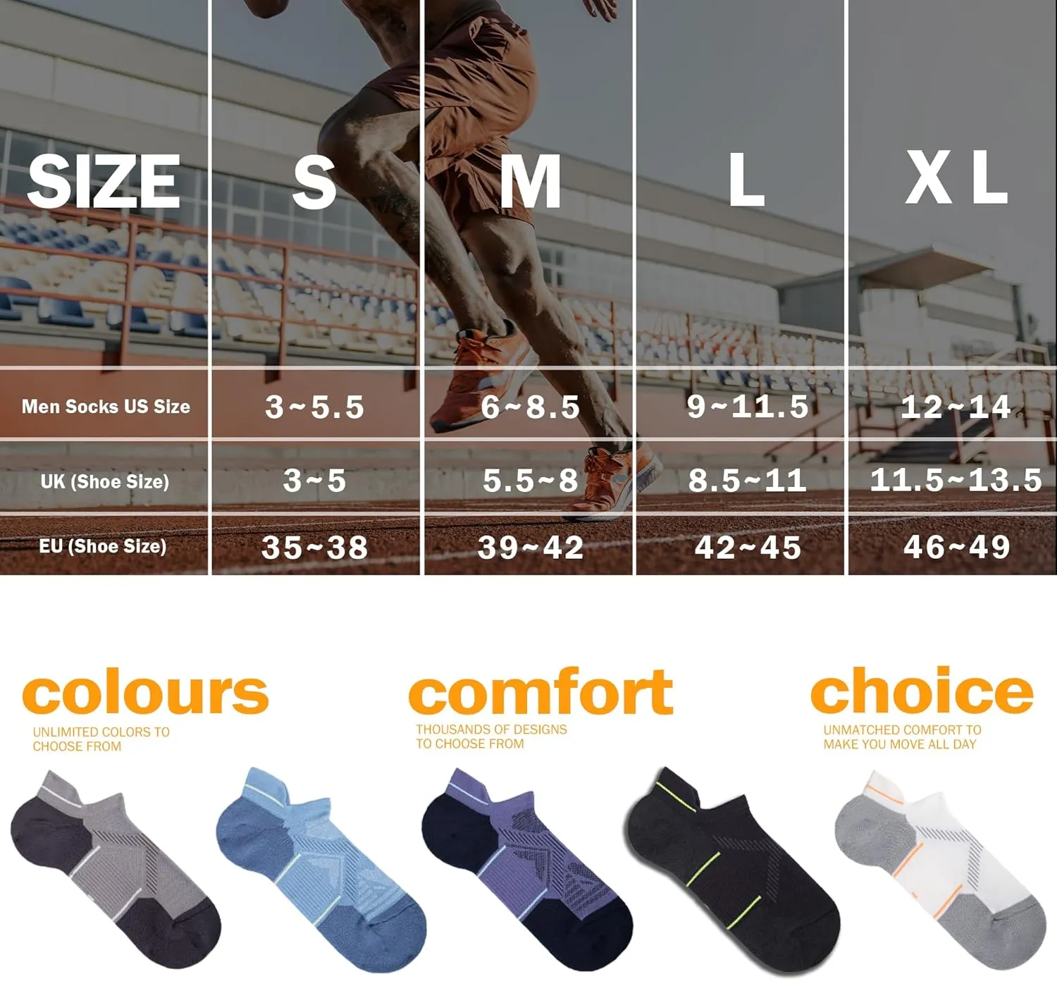 BRISIRA Bamboo Viscose Compression No Show Socks Men Athletic Running Extra Cushion Moisture Wicking No Blister Sport Low Cut