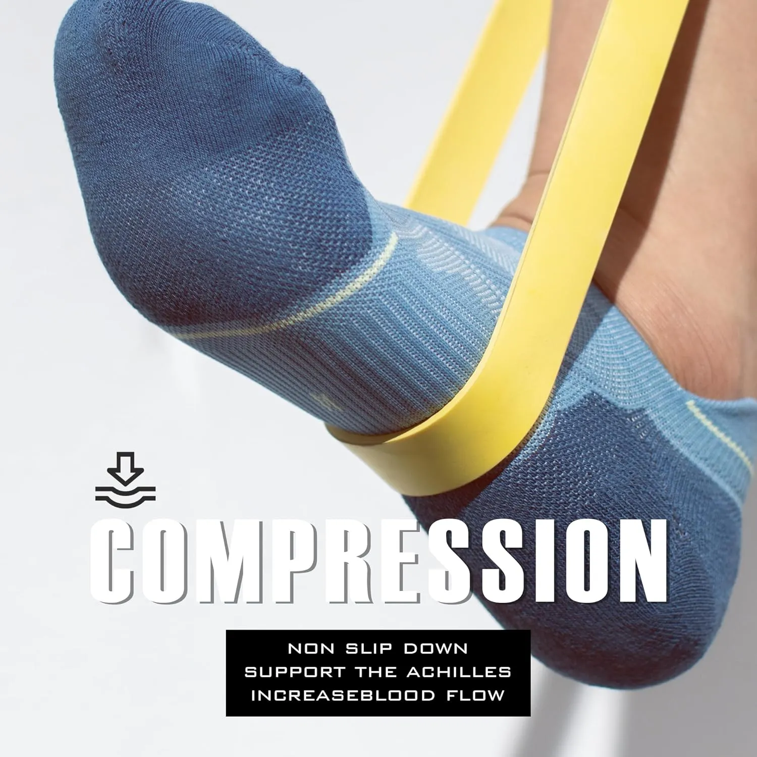 BRISIRA Bamboo Viscose Compression No Show Socks Men Athletic Running Extra Cushion Moisture Wicking No Blister Sport Low Cut