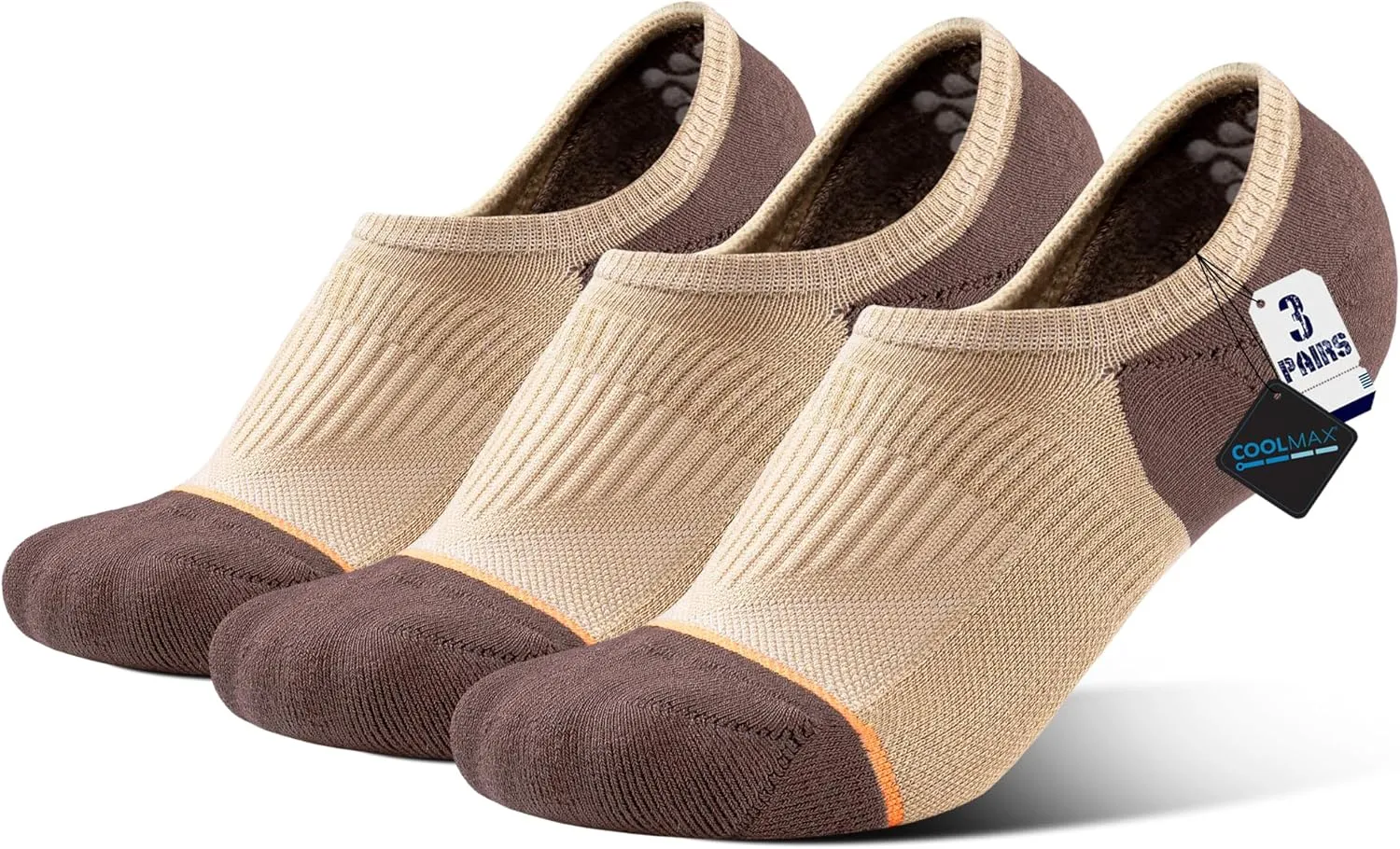 BRISIRA Bamboo Viscose Compression No Show Socks Men Athletic Running Extra Cushion Moisture Wicking No Blister Sport Low Cut