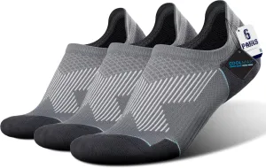 BRISIRA Bamboo Viscose Coolmax Mens No Show Socks Cushioned Moisture Wicking Anti Blister Athletic Low Cut Socks