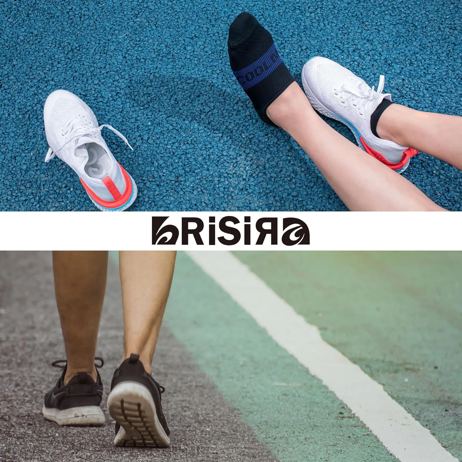 BRISIRA Coolmax Bamboo Viscose Compression No Show Socks Moisture Wicking Cushion Short Low Cut Ankle Athletic Sock for Golf