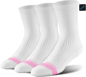 BRISIRA Coolmax Bamboo Viscose Compression Running Crew Socks Women Moisture-Wicking Anti-Blister Cooling Athletic Mid Calf