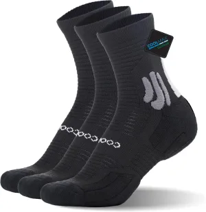 BRISIRA Coolmax Bamboo Viscose Compression Running Socks Quarter Crew Athletic Cushioned Breathable Anti Blister&Sweat&Odor