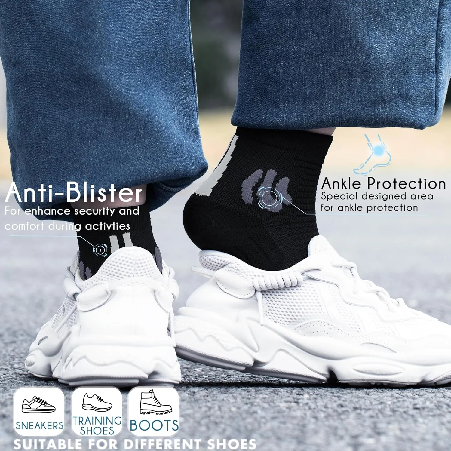 BRISIRA Coolmax Bamboo Viscose Kids Socks Compression Athletic Hiking Running Sports Boys Socks Moisture Wicking for Youth