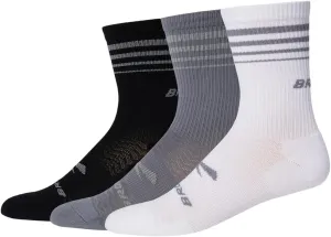 Brooks Mens Run-in Crew 3-pack Asphalt/White/Black SM (US Women's Shoe 4-6.5) One Size
