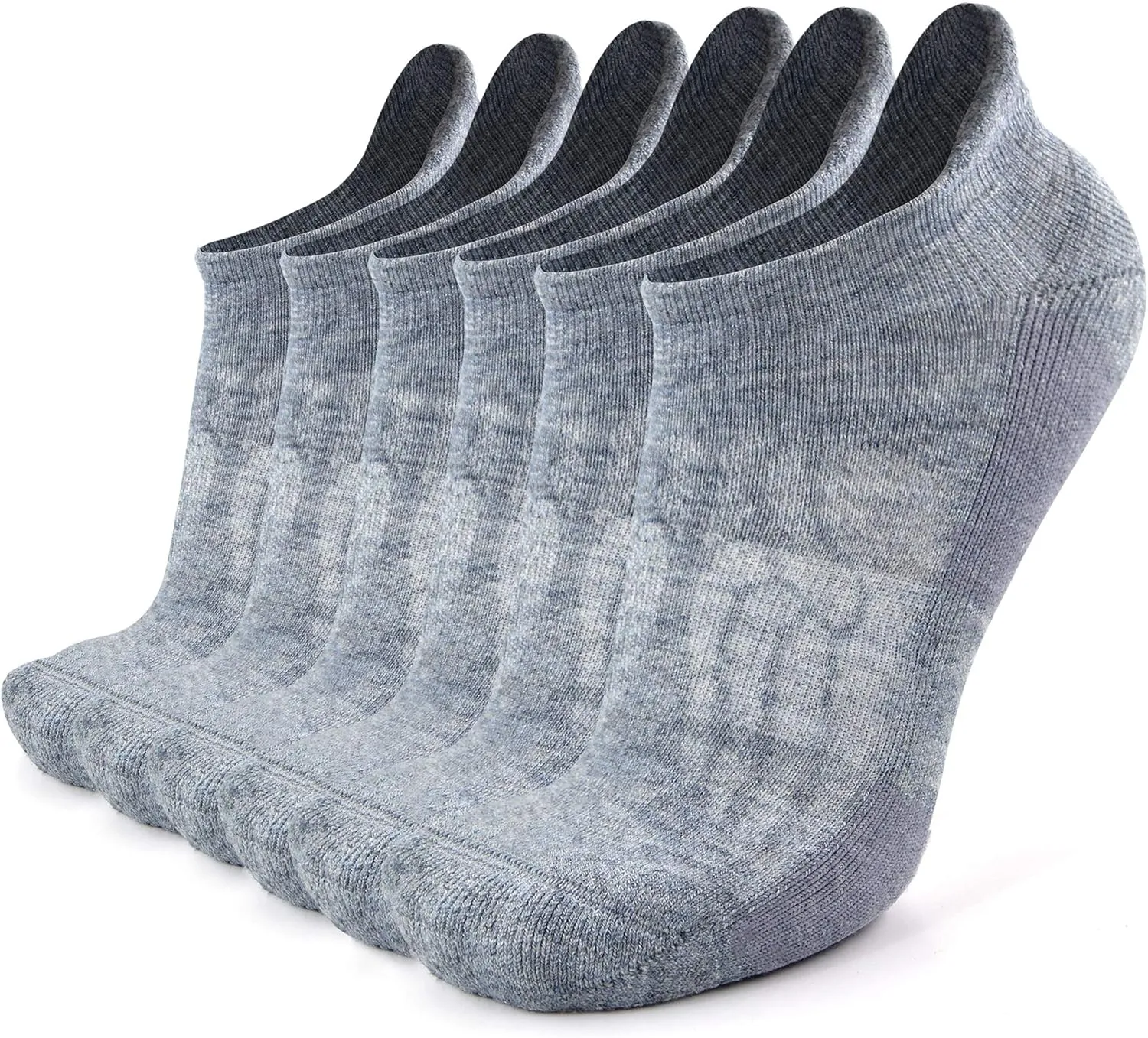Busy Socks Merino Wool Compression Support Ankle Running Hiking Socks for Men Women, Soft Thick Cushion Tab Socks 3/6 Pairs