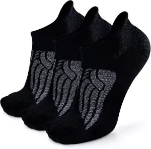 Busy Socks Merino Wool Compression Support Ankle Running Hiking Socks for Men Women, Soft Thick Cushion Tab Socks 3/6 Pairs