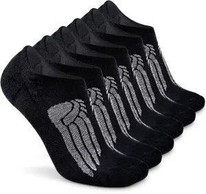 Busy Socks No Show Merino Wool Athletic Running Socks for Men Women,Low Cut Thin Soft Sport Wool Socks with Non-Slip Grips