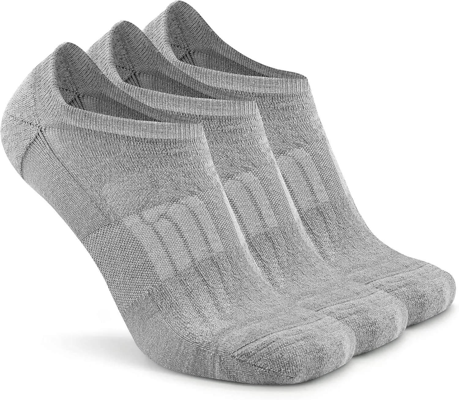 Busy Socks No Show Merino Wool Athletic Running Socks for Men Women,Low Cut Thin Soft Sport Wool Socks with Non-Slip Grips