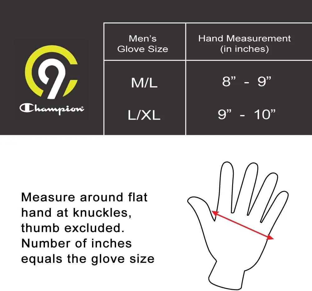 C9 Champion Men's Fleece Glove, Touch Screen Friendly With Thinsulate