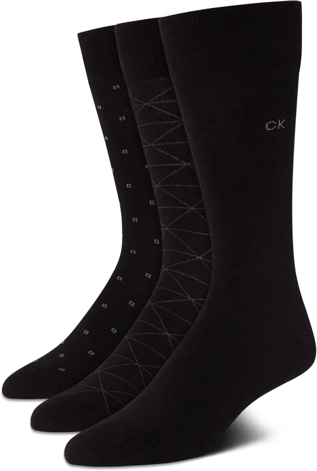 Calvin Klein Men's Dress Crew Socks - 3 Pack Soft Athletic Performance Crew Socks for Men - Casual Long Mens Sport socks