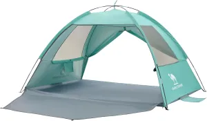 CAMEL CROWN Beach Tent UPF 50  Sun Shelter for 2/3/5/6 Person, Lightweight Portable Sun Shade with Sand Anchor, Family Beach Day & Outdoor Adventures
