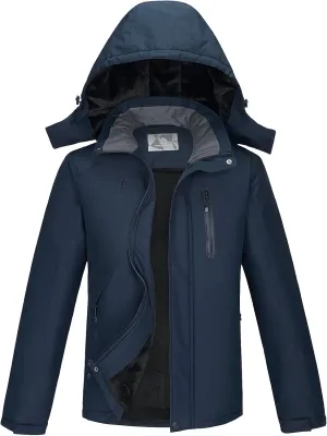 CAMEL Men's Winter Ski Jackets Waterproof Snow Coat with Hood Mountain Windproof Rain Jacket