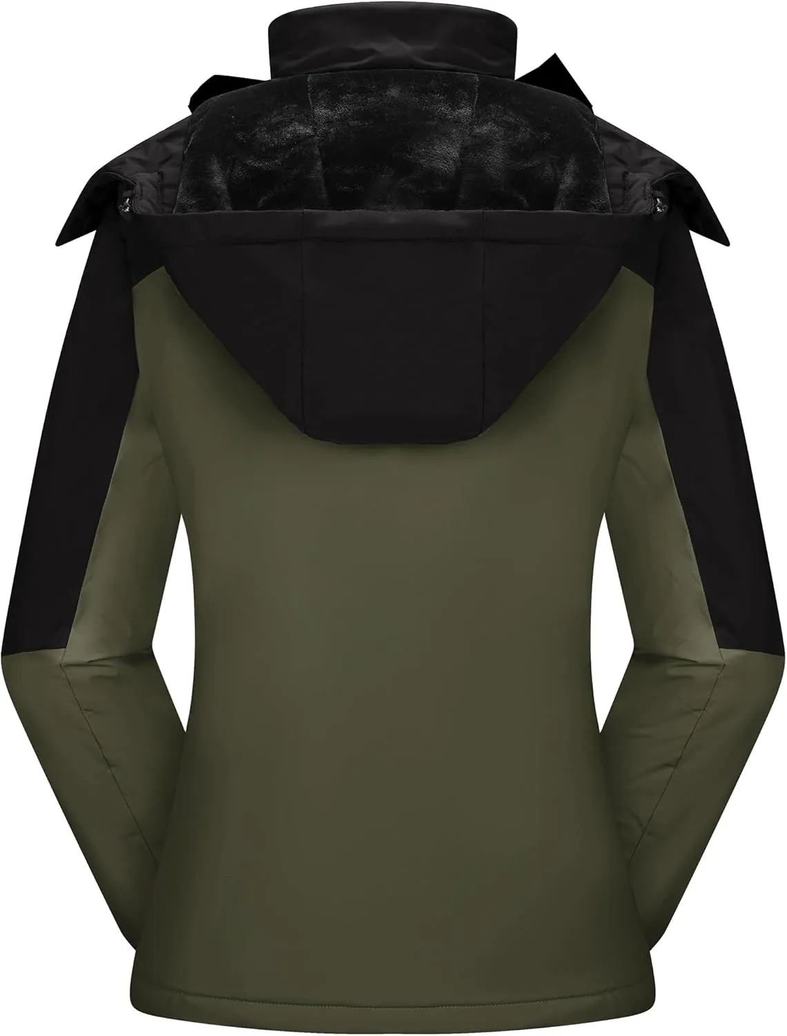 CAMELSPORTS Women's Waterproof Snow Ski Jakcet Fleece Warm Winter Coat Hooded Windproof Insulated Snowboarding Jacket