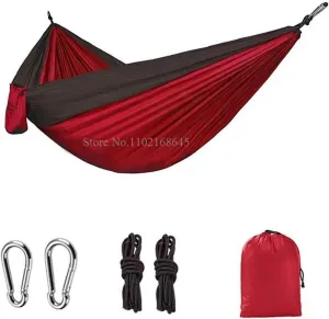 Camp Double Nylon Hammocks Camping Portable Parachute Hammock Outdoor Hiking Travel Backpacking Camping Gear Strong