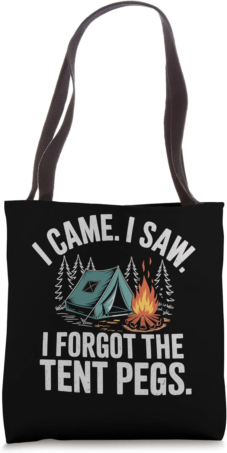 Camp Quote Vintage Fan Designs Campfire Vintage Camping Tote Bag
