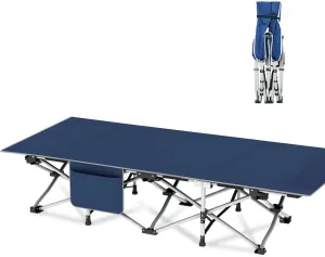 Camping cot, Camping Bed cots for Sleeping 450LBS(Max Load) 75x28 inches Folding cot with Carry Bag Double Layer Oxford Camping cots Sleeping cots for Adults Office Home Nap Beach Vocation